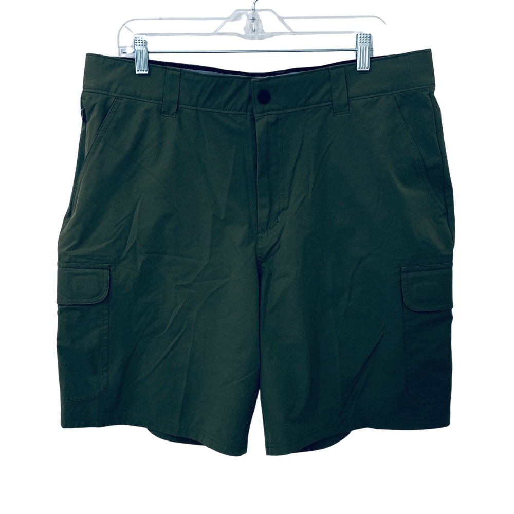 Orvis Mens Olive Green Tech Cargo Shorts Size 36 Hiking Fishing Outdoor Utility